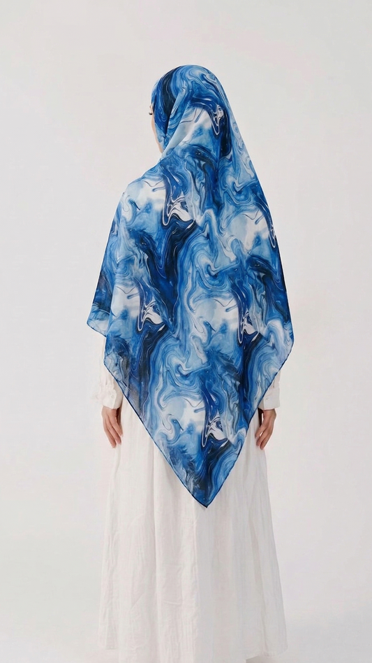 Hijab Azur Céleste | Noora Collection Satin